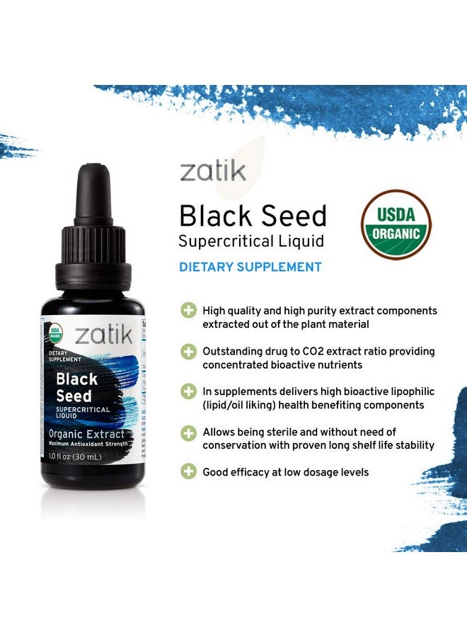 Zatik Naturals - Organic Black Seed Full Spectrum Supercritical Liquid Extract, Maximum Antioxydant Strenght, 1 Fl Oz - Image 2