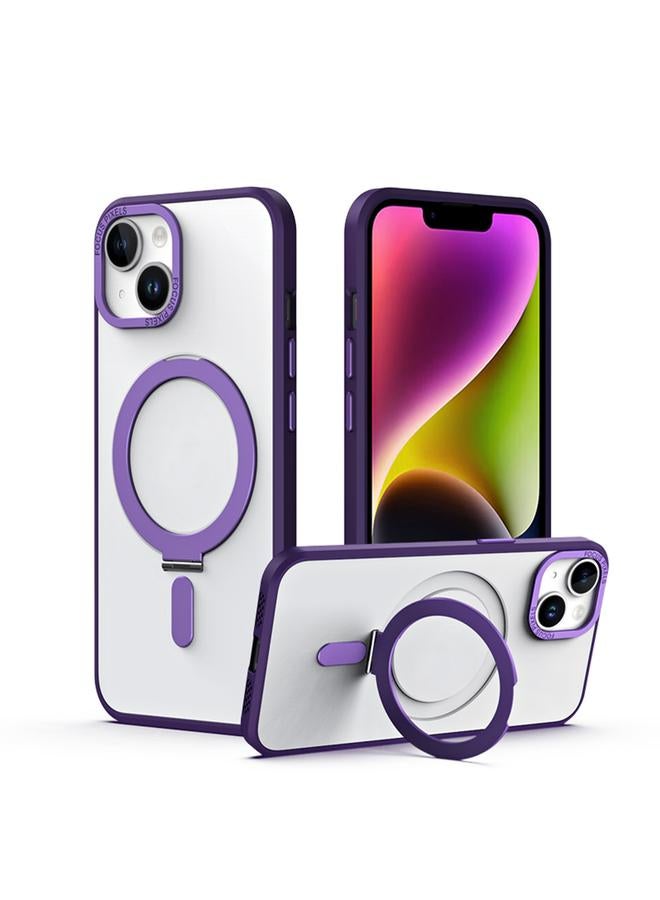 اس-توب جراب لهاتف iPhone 14 Skin Feel MagSafe جراب هاتف واقٍ مقاوم للصدمات مع حامل - Image 2