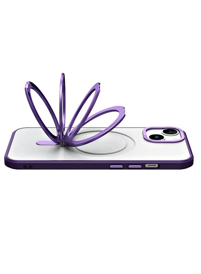 اس-توب جراب لهاتف iPhone 14 Skin Feel MagSafe جراب هاتف واقٍ مقاوم للصدمات مع حامل - Image 4