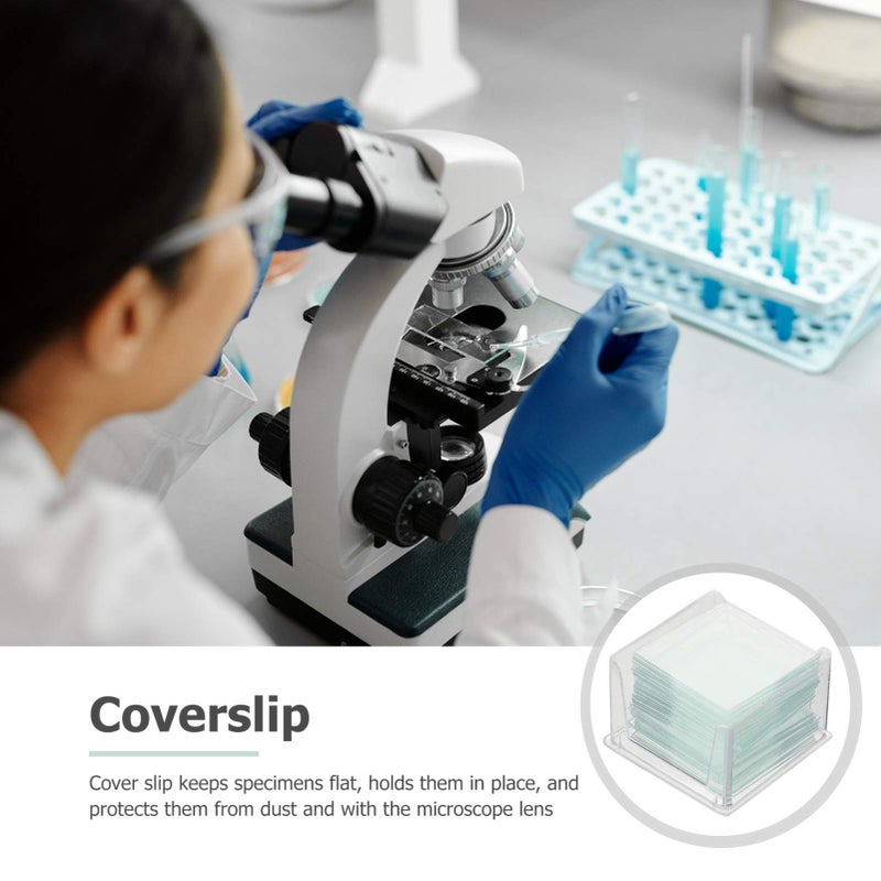 1000 Microscope Cover Slips And Slides Square Clear Glass For Biology Education Plant Specimens - Image 3