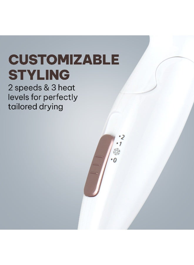 Blaupunkt 1200W Compact Travel Hair Dryer With 3 Heat 2 Speed Settings, Cool Air Function, Foldable Handle, Lightweight Design, Overheat Protection, Quick Drying For Home And Travel Use – SDF312PK - Image 3