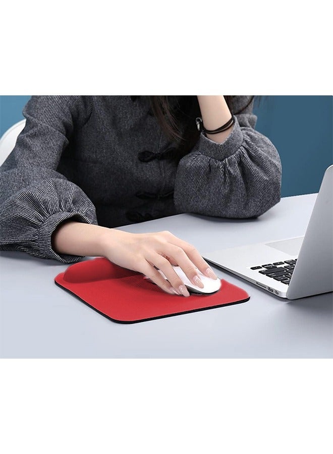 Ergonomic Mouse Pad Wrist Support, Comfortable Mouse Pad Wrist Rest, Relieve Wrist Pain Gel Mouse pad, Non-Slip Rubber Base Mousepad for Laptop (Red） - Image 4