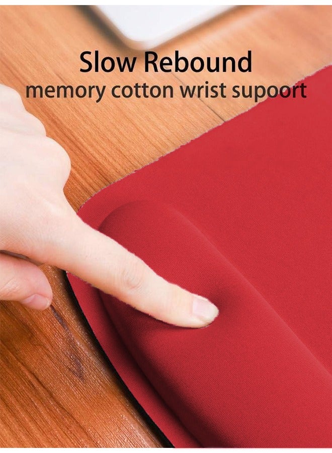 Ergonomic Mouse Pad Wrist Support, Comfortable Mouse Pad Wrist Rest, Relieve Wrist Pain Gel Mouse pad, Non-Slip Rubber Base Mousepad for Laptop (Red） - Image 3