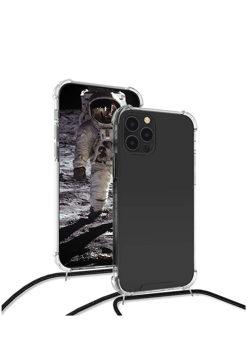 Y&D Cases Cover with Lanyard Strap Cord Chain for iPhone 12 Pro Case, Mobile Phone Crossbody Necklace Stylish Hang Holder Easy to Carry Bumper - Image 2