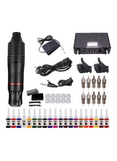 Hihonor Tattoo Machine Kit Pen,Tattoo Machine with Cartridge Needles Power Supply for Tattoo Artists,Tattoo Machine Kit For Beginners Multicolour (Black)  - Image 1