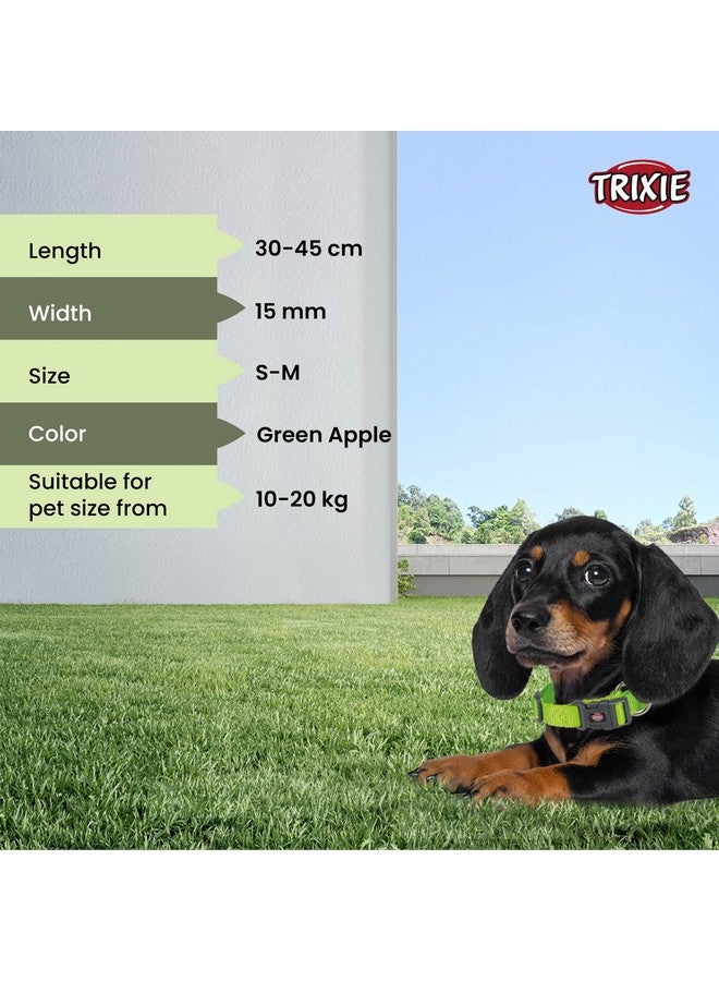 تريكسي حزام طوق للكلاب عالي الجودة، تصميم أنيق، شريط شبكي قابل للتعديل، تخفيف الضغط، مع موصل مقود، طوق رقبة للكلاب، 30-45 سم (متوسط، تفاحي) - عبوة من 3 قطع - Image 5