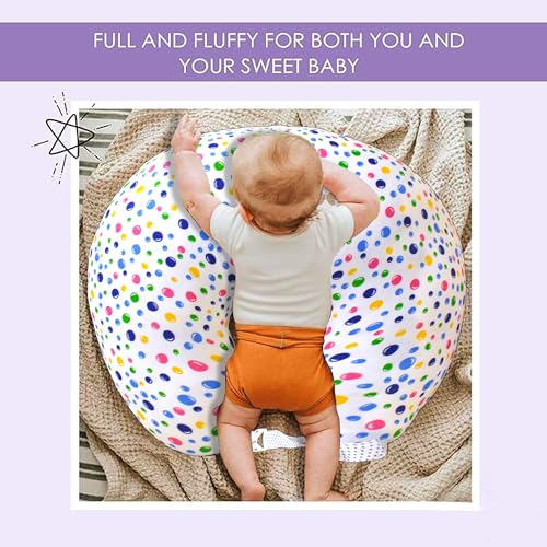 VParents Multipurpose Baby Feeding Nursing Cum Maternity Pillow for New Born Cotton, Recommended for Maternity, Nursing, Medical Bluebell (Blue) 110253 - Image 4
