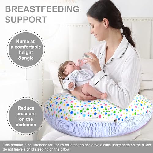 VParents Multipurpose Baby Feeding Nursing Cum Maternity Pillow for New Born Cotton, Recommended for Maternity, Nursing, Medical Bluebell (Blue) 110253 - Image 5