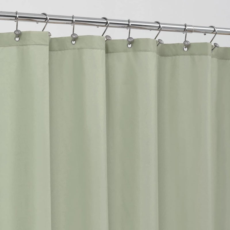 ALYVIA SPRING بطانة ستارة دش من قماش ALYVIA SPRING طويلة جدًا، مقاومة للماء - 72 × 84 بوصة، ستارة دش XL ناعمة وخفيفة الوزن مع 3 مغناطيسات، قابلة للغسل في الغسالة - 72x84، حكيم صحراوي - Image 1