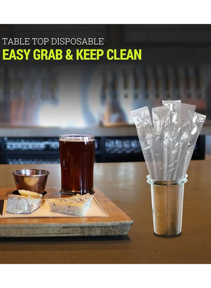 60 قطعة ملاعق بلاستيكية قابلة للتصرف، ملاعق بلاستيكية بحجم 6.8"×1.3"، ملاعق قوية من البلاستيك، أدوات مائدة بلاستيكية قابلة للتصرف، مجموعة أدوات مائدة للحفلات والزفاف وأعياد الميلاد والعطل والتجمعات العائلية، ملاعق لتحلية الآيس كريم بالنكهات مثل الشوكولاتة والقهوة، ملاعق للحفلات - Image 5