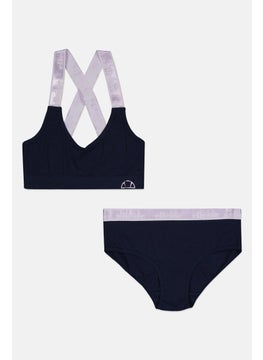 Ellesse Women 2 Pieces Bralette And Underwear Set, Navy  - Image 1