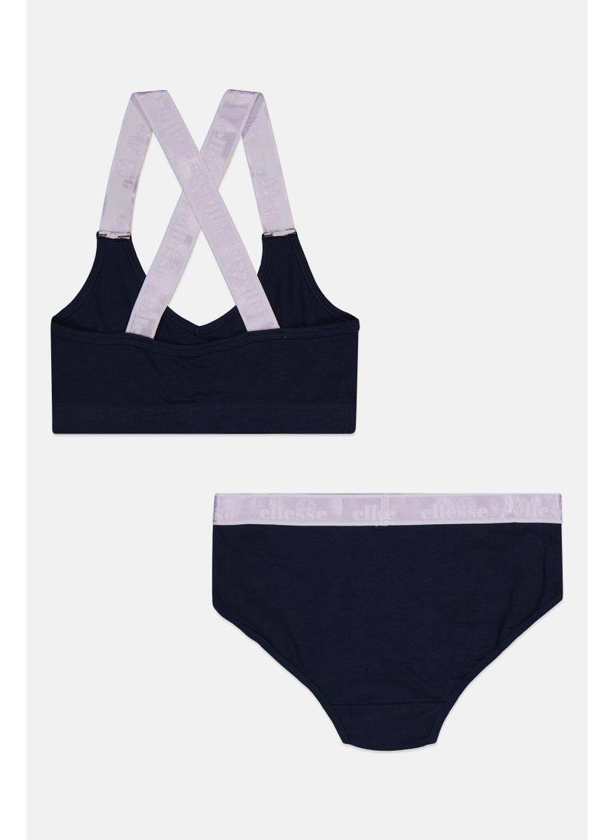 Ellesse Women 2 Pieces Bralette And Underwear Set, Navy  - Image 2