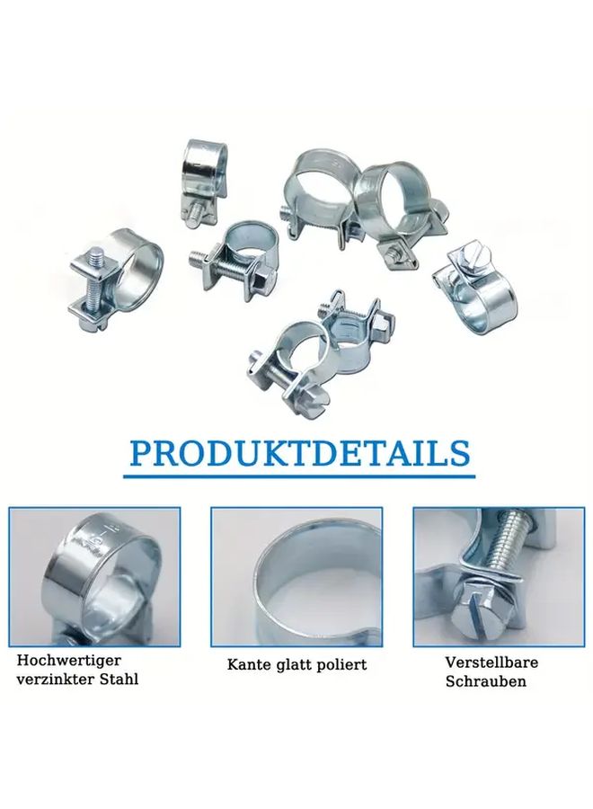 Mini Hose Clamp Clips 10pcs For Fuel Line Diesel Petrol Pipe 15 17mm - Image 5