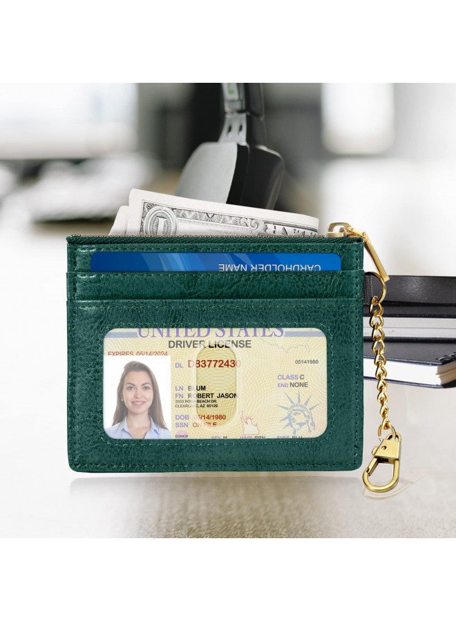 SEAVILIA حامل بطاقات سيفيليا مع سلسلة مفاتيح ومحفظة للنساء مع نافذة هوية و RFID ومحفظة نقود على شكل نحلة هدايا نحيفة وصغيرة - Image 1