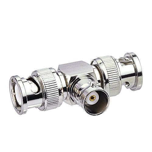 EIGHTWOOD Eighwood 2pcs BNC Tee Adapter BNC Female to Dual Male 3 Way Video Splitter Connector for CCTV Cameras - Image 2