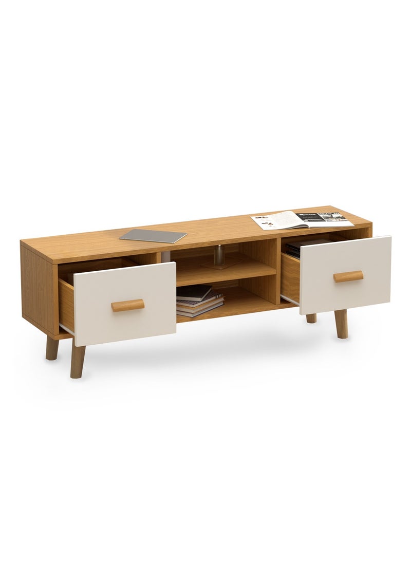 Mahmayi 301 Modern TV Table Stand with Storage Unit - Beech & White - pzsku/ZE64D37BCB72D56F23508Z/45/_/1721044313/4cfdec6d-0343-4e7e-9c55-7ce7b8a5686d