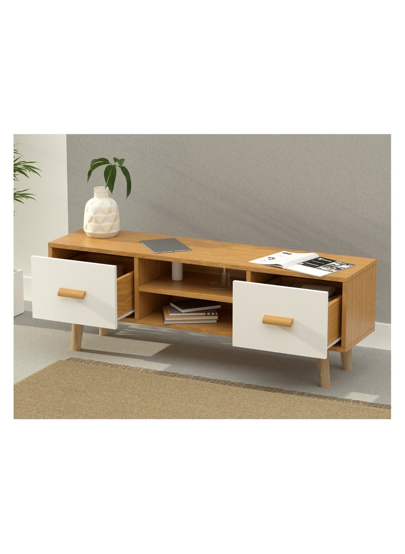 Mahmayi 301 Modern TV Table Stand with Storage Unit - Beech & White - pzsku/ZE64D37BCB72D56F23508Z/45/_/1721044330/d198d6b2-6b44-419a-93d9-ebe496367eeb