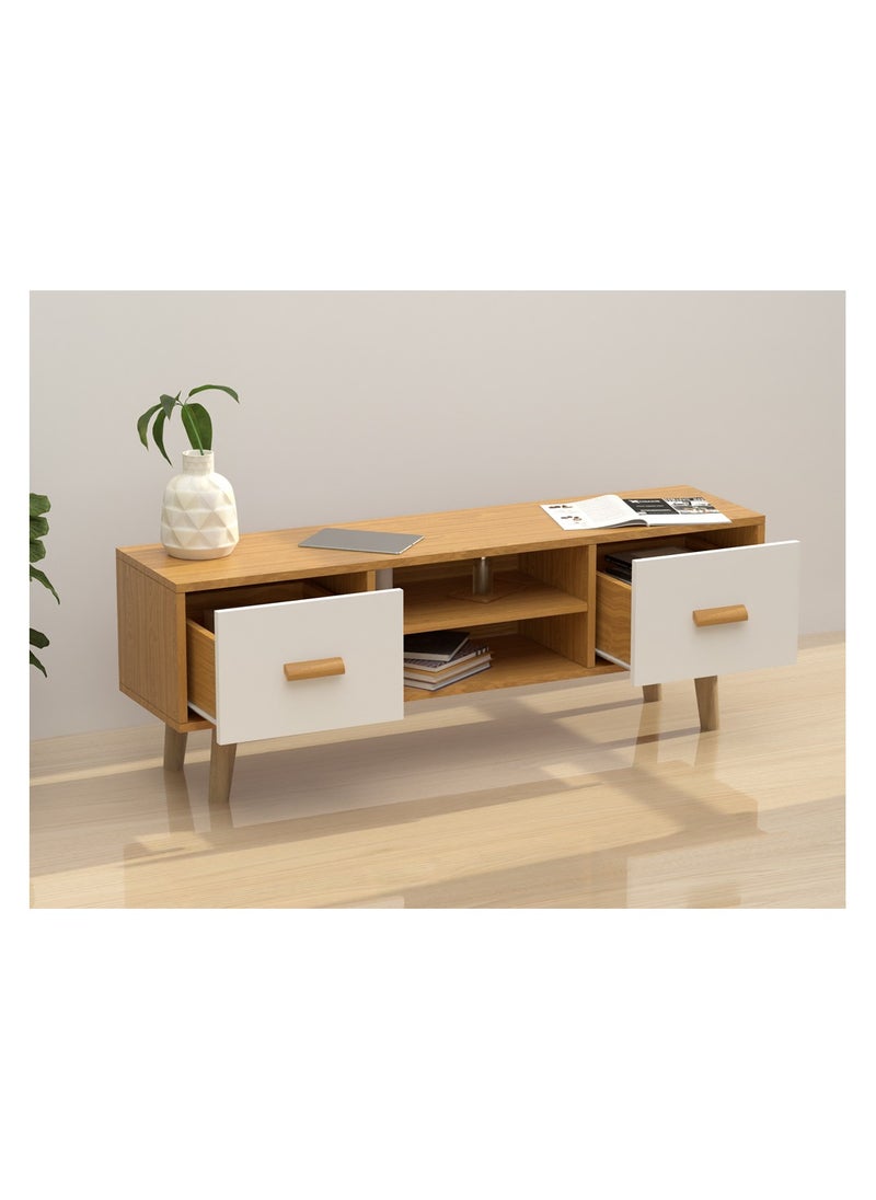 Mahmayi 301 Modern TV Table Stand with Storage Unit - Beech & White - pzsku/ZE64D37BCB72D56F23508Z/45/_/1721044338/58578097-dac4-4547-bc10-5bcb846bc30c