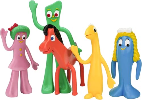 NJ Croce Gumby & Friends Action Figure Boxed Set Multicolor Gumby Toy Gift Flexible and Poseable Gumby Gift for Kids Gumby Toy Durable Classic Toy Set - Image 2