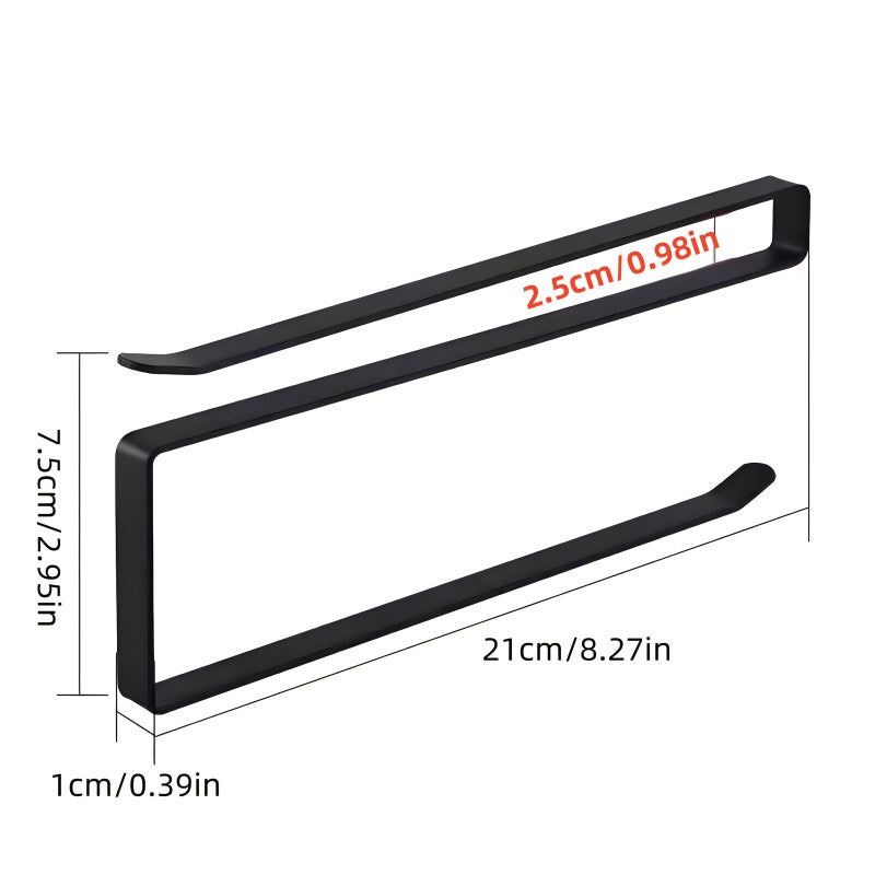White Wall Mounted Kitchen Paper Holder No Adhesive Tissue Organizer - Image 4