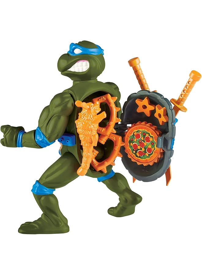 تيناجر ميوتنت نينجا ترتلز غلاف تخزين كلاسيكي مجسم ليوناردو باللون الأخضر والبرتقالي مقاس 10.16 سم 81031 - Image 1