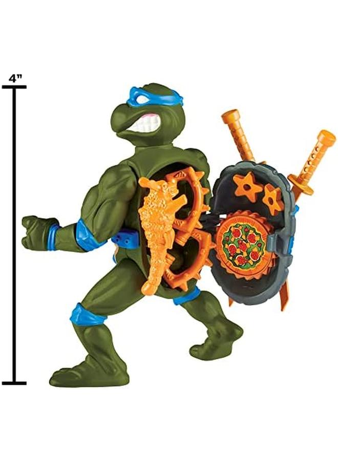 تيناجر ميوتنت نينجا ترتلز غلاف تخزين كلاسيكي مجسم ليوناردو باللون الأخضر والبرتقالي مقاس 10.16 سم 81031 - Image 2