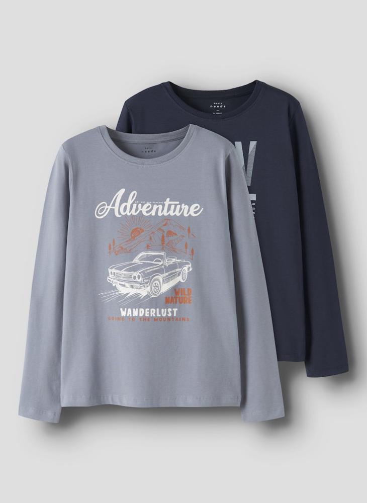 NAME IT Youth 2 Pack Of Crew Neck T-Shirt - Image 1