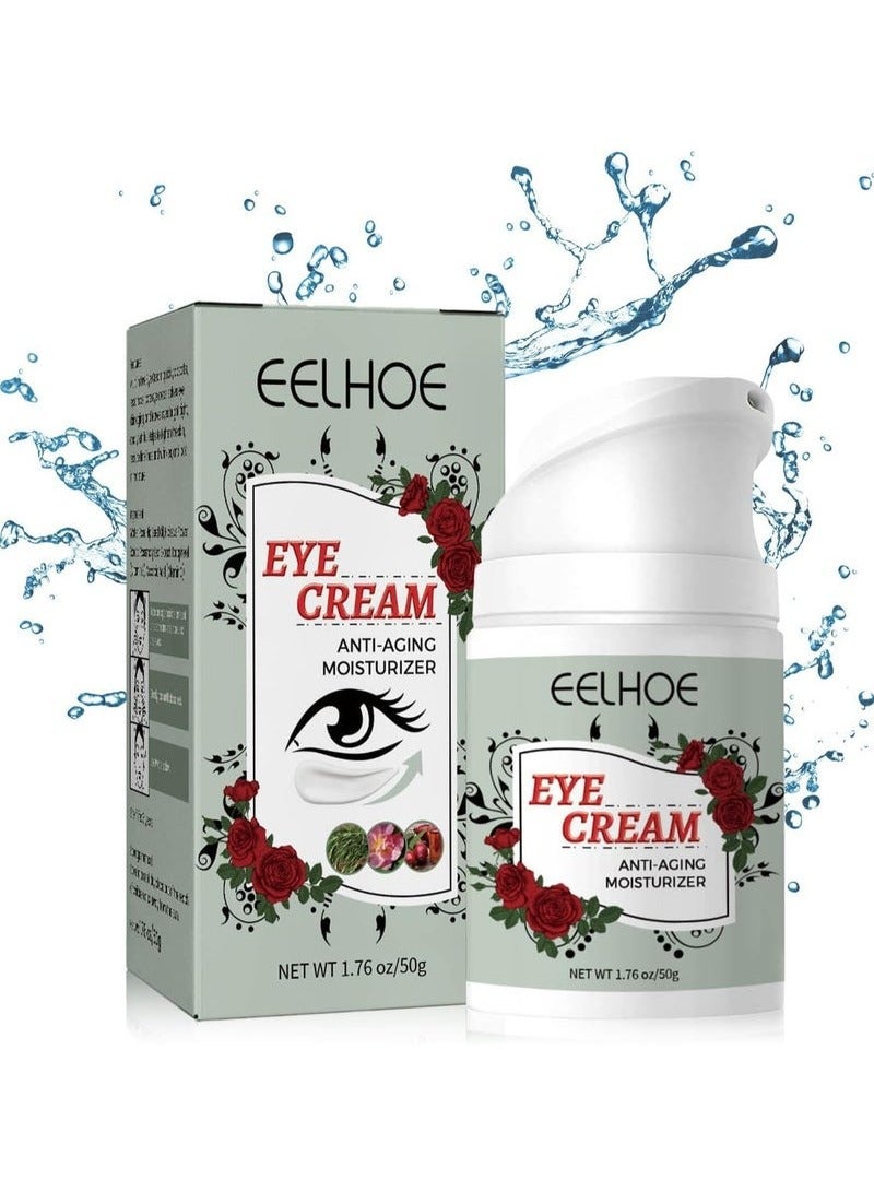 EELHOE Eye Cream Anti-Aging, Anti Wrinkle Cream, Removes Under Eye Puffiness, Bags, Expression Lines, & Dark Circles, Natural Ingredient Moisturizer Improve Dryness Reduce Fine Lines and Wrinkles - Image 1