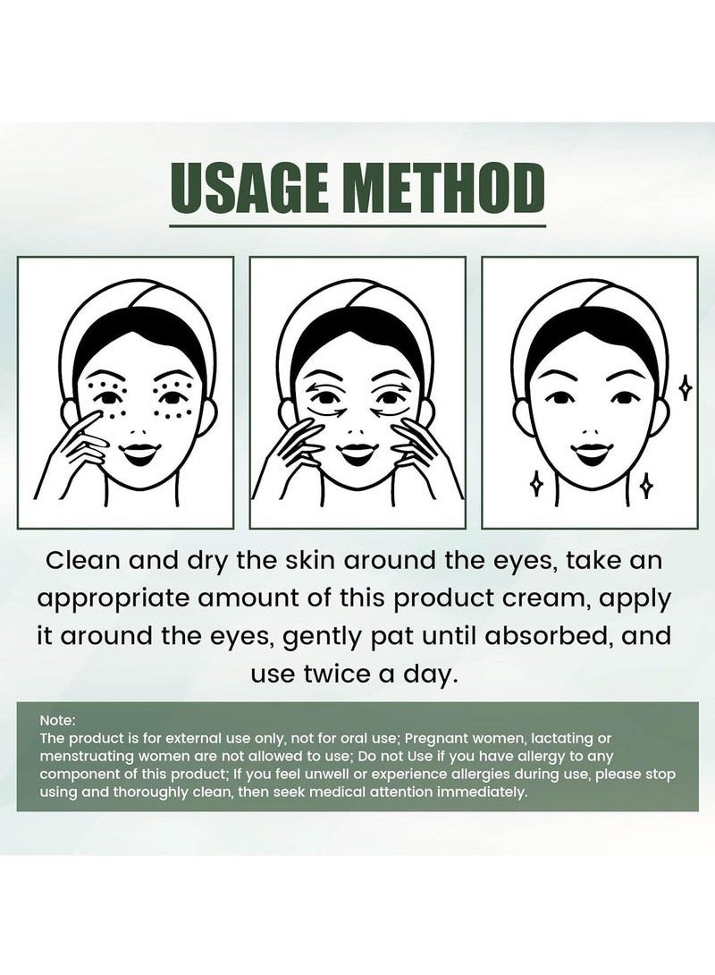 EELHOE Eye Cream Anti-Aging, Anti Wrinkle Cream, Removes Under Eye Puffiness, Bags, Expression Lines, & Dark Circles, Natural Ingredient Moisturizer Improve Dryness Reduce Fine Lines and Wrinkles - Image 4