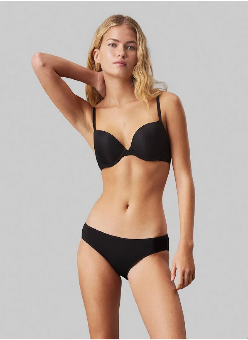 CALVIN KLEIN Women's Push Up Bra - Sheer Marquisette - Polyamide, Black