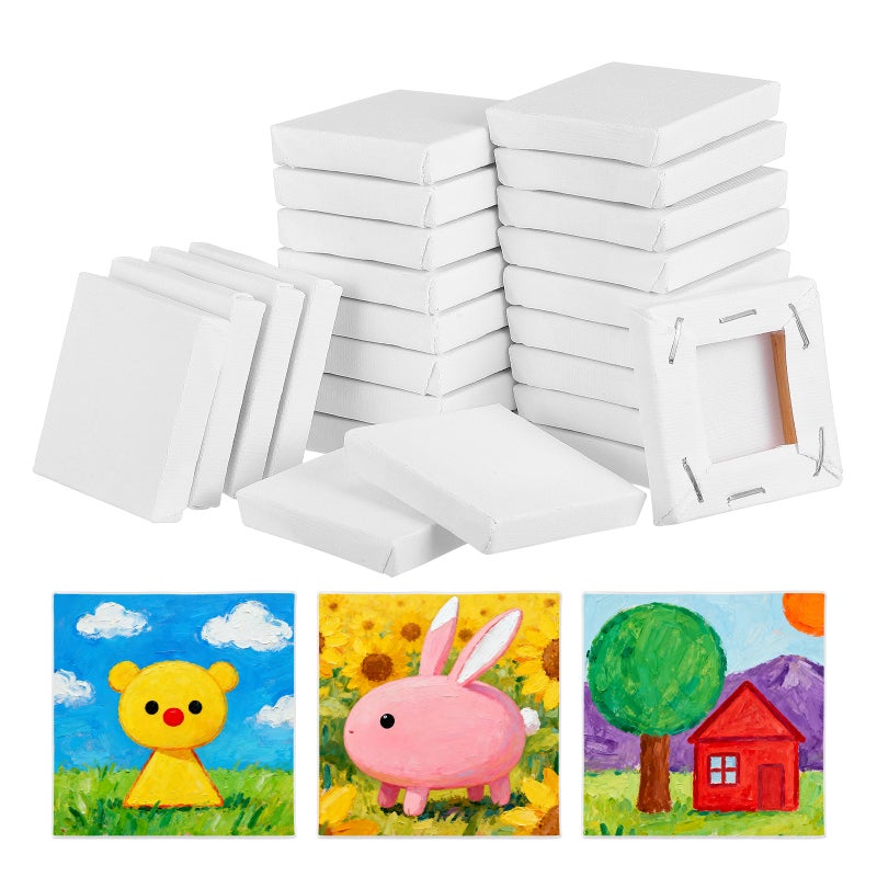 24Pcs Painting Canvas Panels Arts Frames Oil Painting Frames - Image 1