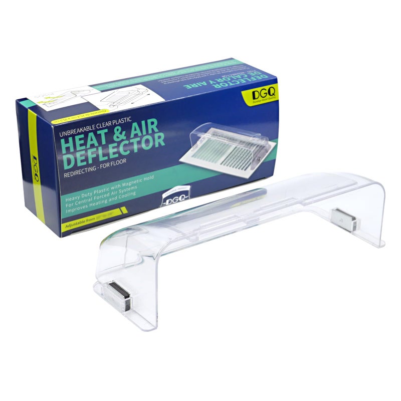DGQ Unbreakable Air Deflector 8 to 12 Adjustable Heat and Air Vent Deflector Magnetic for Floor Registers Also Work for Vents Sidewall and Ceiling Registers