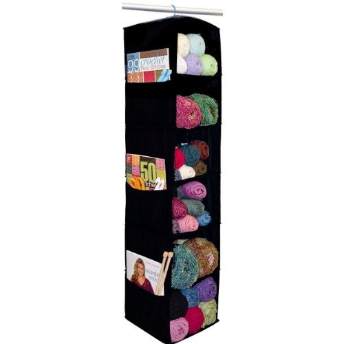 Colonial 4850BLK 6Shelf Yarn and Craft Organizer 48 by 11 by 11Inch Black
