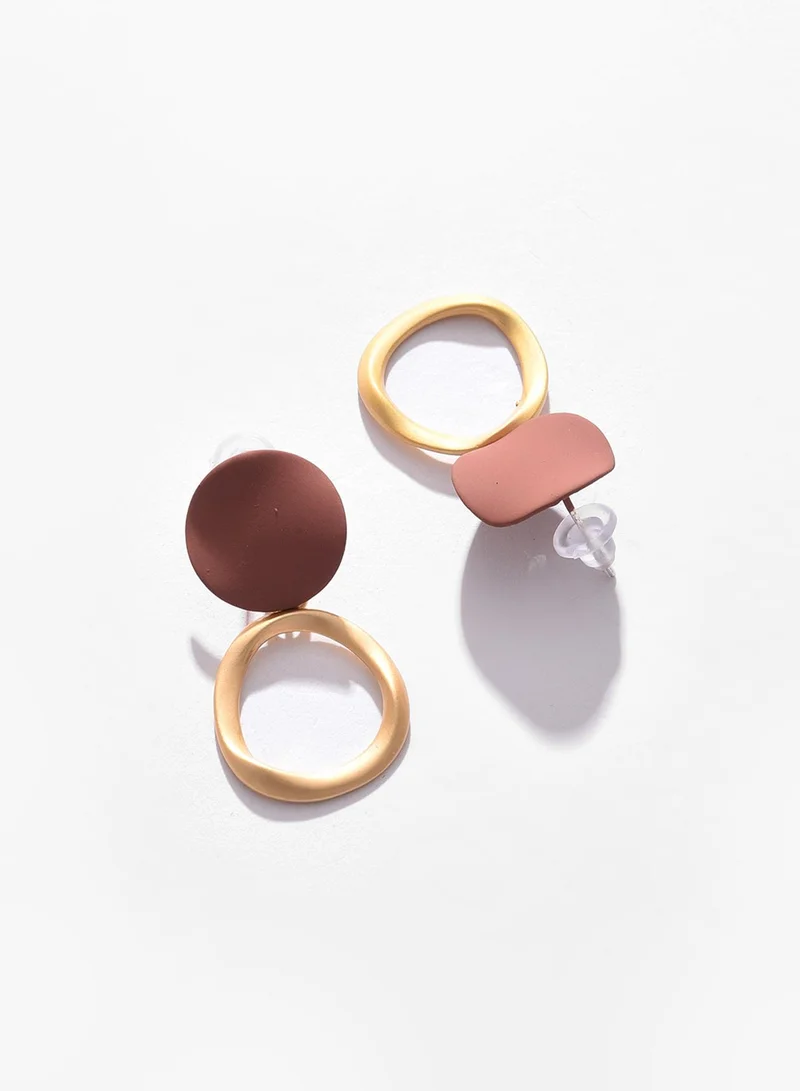 SOHI Circular Artificial Drop Earring Jewellery