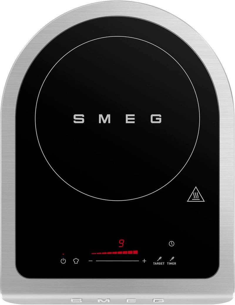 SMEG Portable Induction Hob PIC01WHMUK – Compact Single Burner, 10 Power Levels, Modern Italian Design, Easy-to-Clean, Energy-Efficient, Matte White 2100 W PIC01WHMUK White Matt - Image 1
