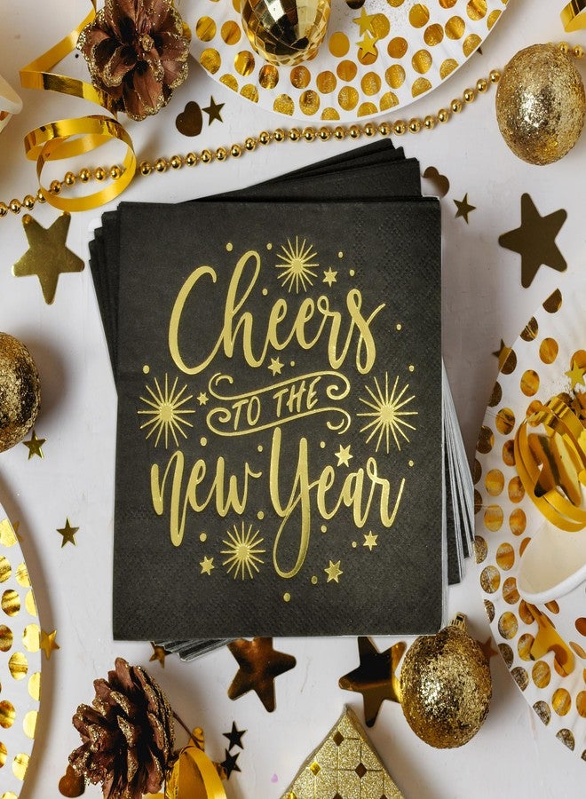 Gift Boutique مناديل كوكتيل هدايا بوتيك 100 تهانينا للعام الجديد قابلة للتصرف للاحتفال، العشاء، الحلوى، زينة المنزل والطاولة - Image 4