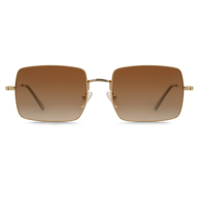 SOJOS Rectangle Polygon Polarized Sunglasses for Women Men Retro Classic Vintage Shades SJ1168 Brown Lens - Image 3