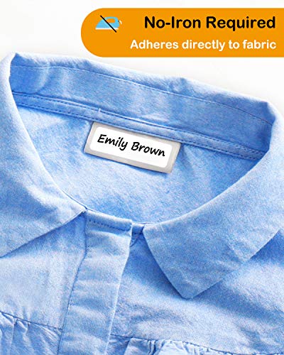 CHUBBIEE All Purpose No-Iron Kids Clothing Labels, Self-Stick Write-On Fabric Labels for Camp, School, Daycare, Nursing Care, Toys, Organizing, Washer & Dryer Safe, Pack of 80 - Image 5