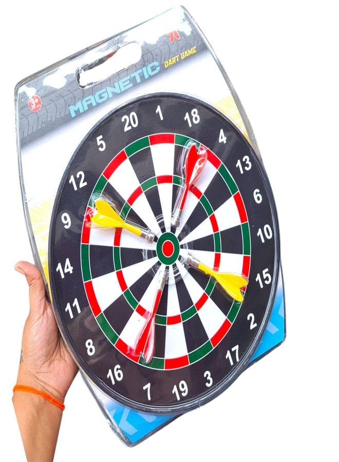 JNiL Magnetic Score Dartboard Kit, Safety Dartboard with 4 Soft Darts, Traditional Style Family Indoor & Outdoor Fun Games, Dart Board Set Suitable for Kids - Image 4