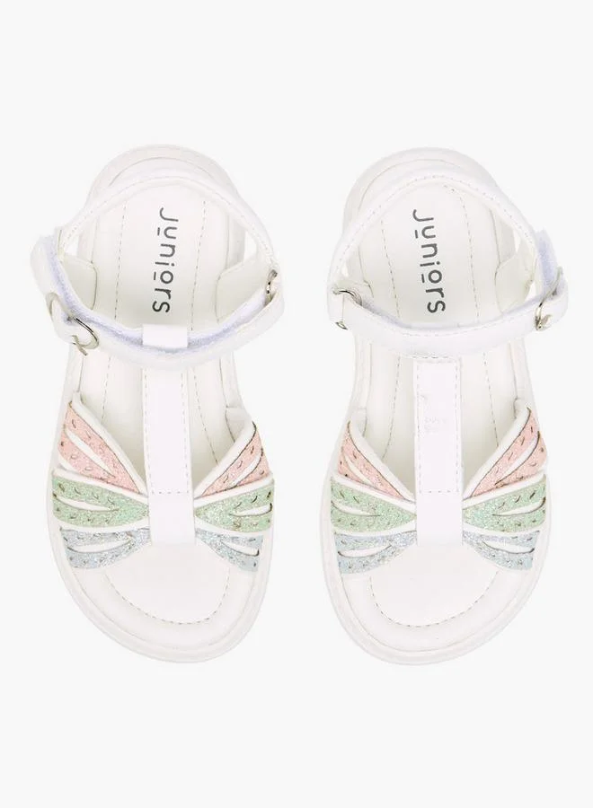 جونيورز Girls Glitter Embellished Sandals