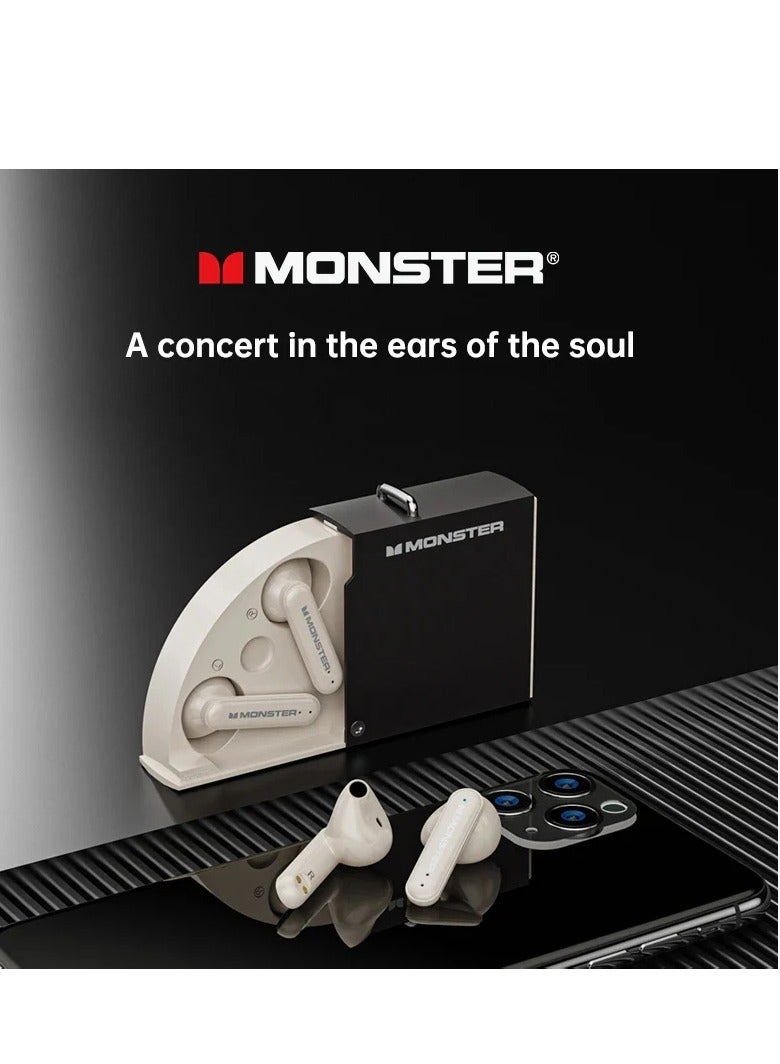 Monster XKT17 Wireless Bluetooth Earbuds Gaming Headphones Deep Bass Low Latency Game Headset with Built-in Microphone For Gaming Noise Canceling Headsets Tarnish - Image 1