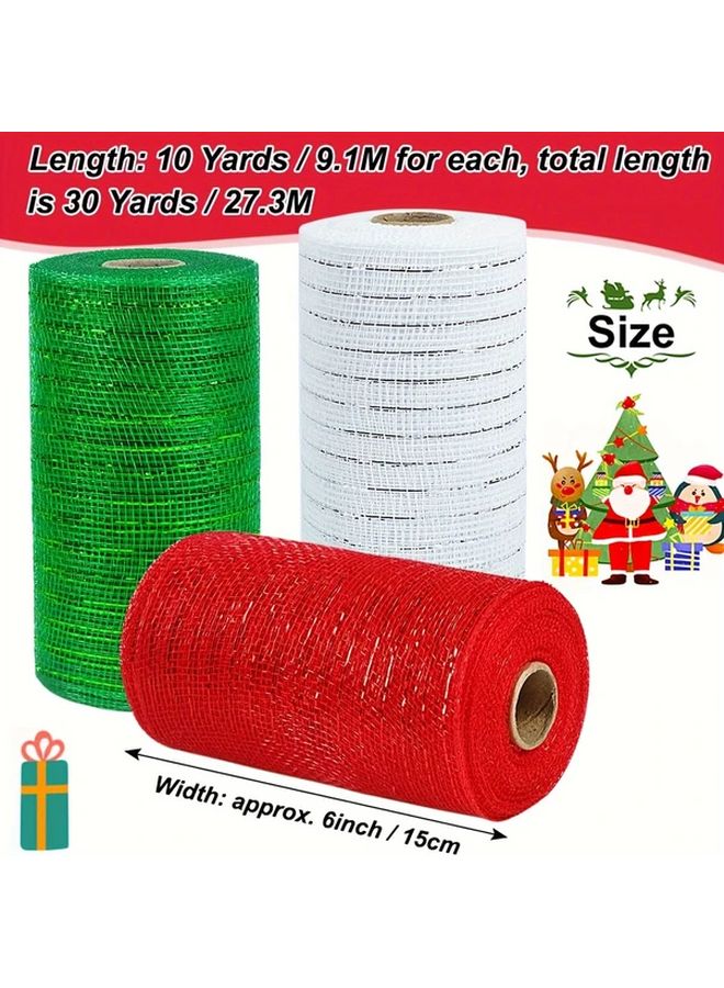Army Green Decorative Mesh Ribbon 6 Inch x 30 Feet PVC Craft Yarn Holiday Garland - Image 4