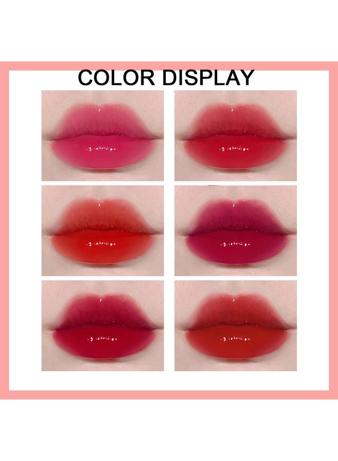 MinFei 6 Colors Lip Tint Stain Set, Korean Lip Gloss Mini Liquid Lipstick, Lip And Cheek Tint, Long Lasting Non-Stick Cup Waterproof Makeup  - Image 1