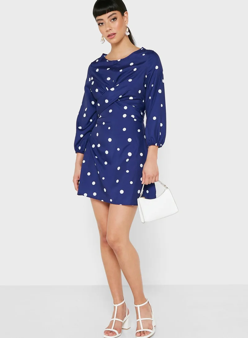 ELLA Polka Dot Twist Dress
