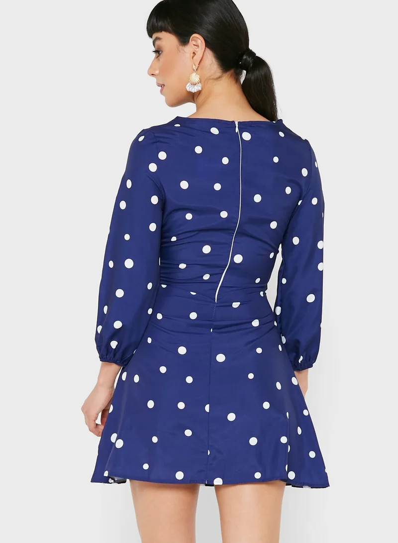 ELLA Polka Dot Twist Dress