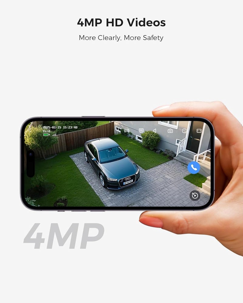 Hiseeu Security Cameras Wireless Outdoor, WiFi Pro 5G/2.4G Cameras for Home Security, Solar Powered, Motion Detection, 2-Way Talk, Color Night Vision, Compatible with Alexa, 64G SD Card Storage - Image 4