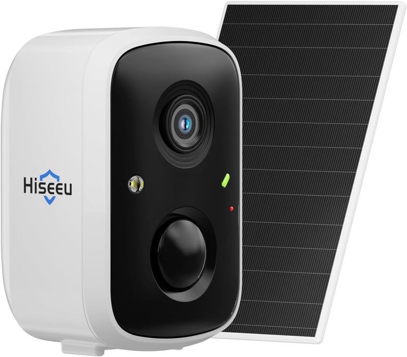 Hiseeu Security Cameras Wireless Outdoor, WiFi Pro 5G/2.4G Cameras for Home Security, Solar Powered, Motion Detection, 2-Way Talk, Color Night Vision, Compatible with Alexa, 64G SD Card Storage - Image 1