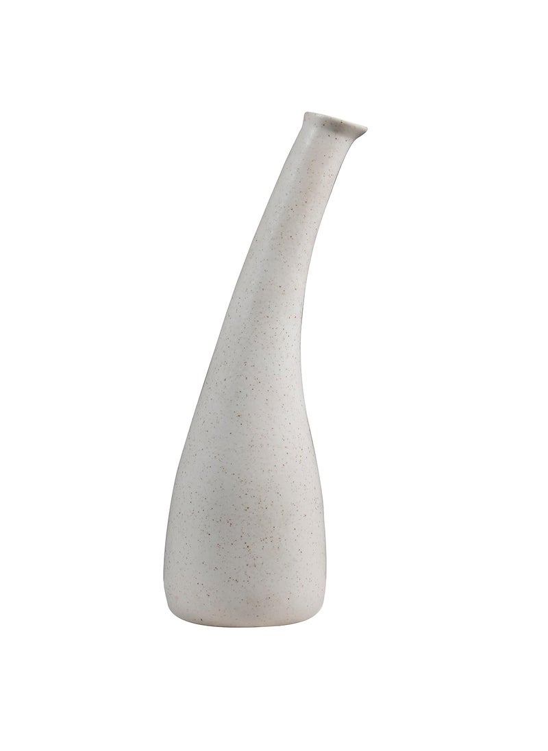 Caffeine Caffeine Ceramic Handmade White Matte Glazed Flower Vase (1 Pc)  - Image 1