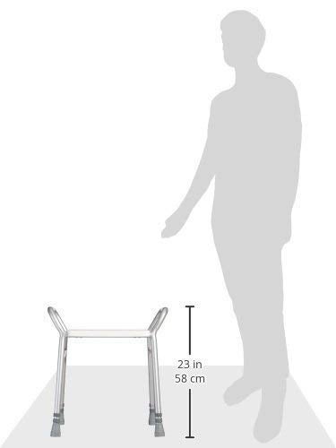 HOMECRAFT Height Adjustable Shower Stool with Handles Lightweight Sturdy Bath Seat Shower Chair for Elderly Disabled Non Slip Plastic Bathroom Stool 160kg 25st Capacity - Image 4