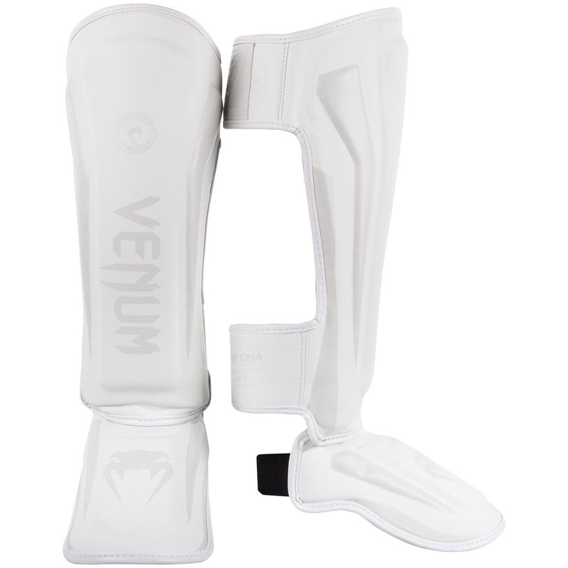 Venum Elite Standup Shin Guards-White/White - M - Image 1